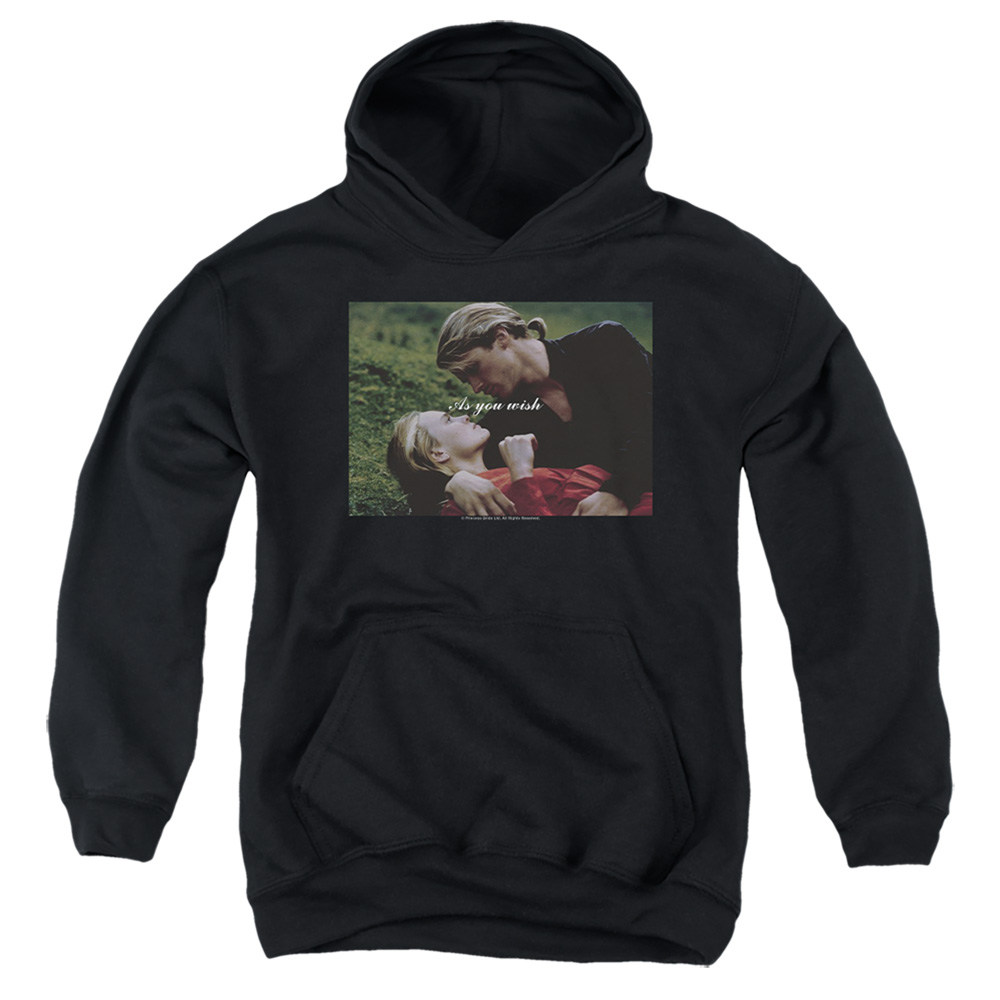 PB156B-YFTH-2 PB & As You Wish Youth Hooded Sweatshirt, Black - Medium
