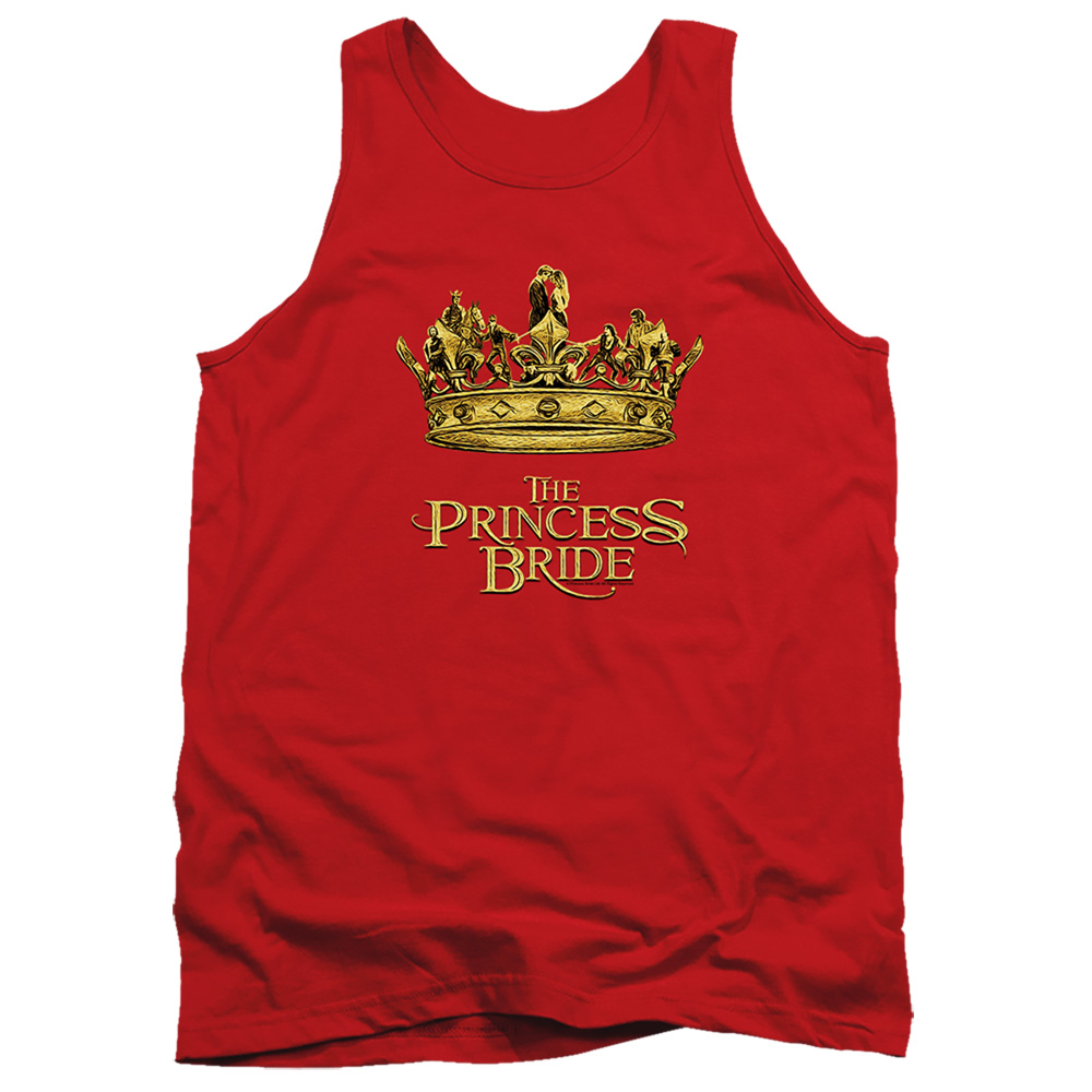 PB153C-TK-2 Princess Bride Crown Adult Tank Top, Red - Medium