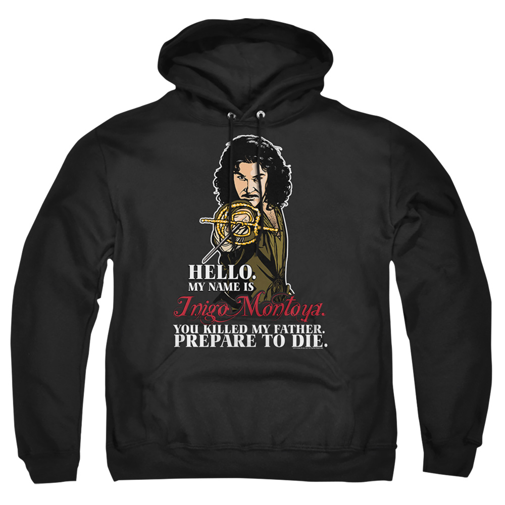 PB103F-AFTH-2 Princess Bride Hello Adult Pullover Hoodie, Black - Medium
