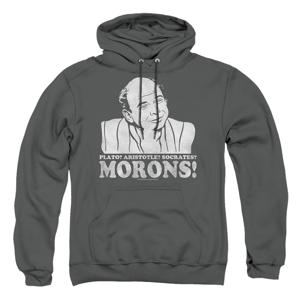 PB121J-AFTH-4 Princess Bride & Morons Adult Pullover Hoodie, Charcoal - Extra Large