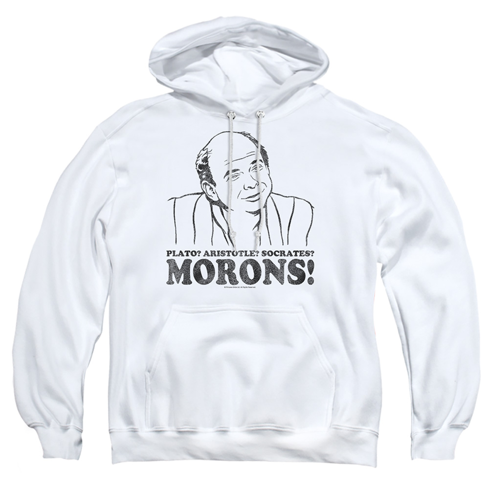 PB121L-AFTH-4 Princess Bride & Morons Adult Pullover Hoodie, White - Extra Large