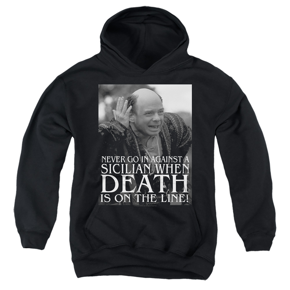 PB157B-YFTH-2 PB & Sicilian Youth Hooded Sweatshirt, Black - Medium