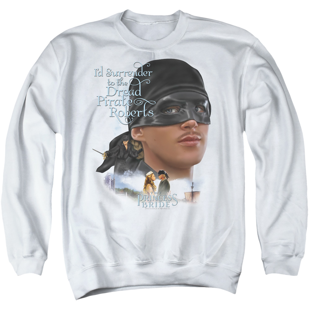 PB158B-AS-4 PB & Surrender Adult Crewneck Sweatshirt, White - Extra Large