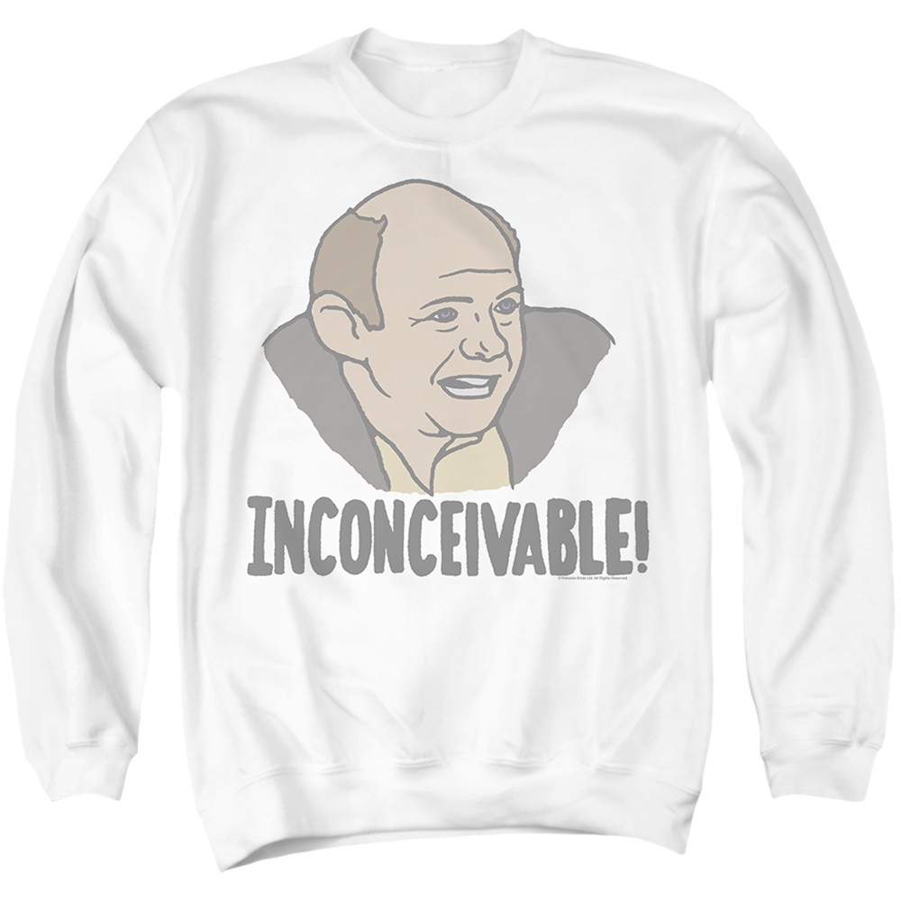 PB177-AS-2 Princess Bride Inconceivable Adult Crewneck Sweatshirt, White - Medium