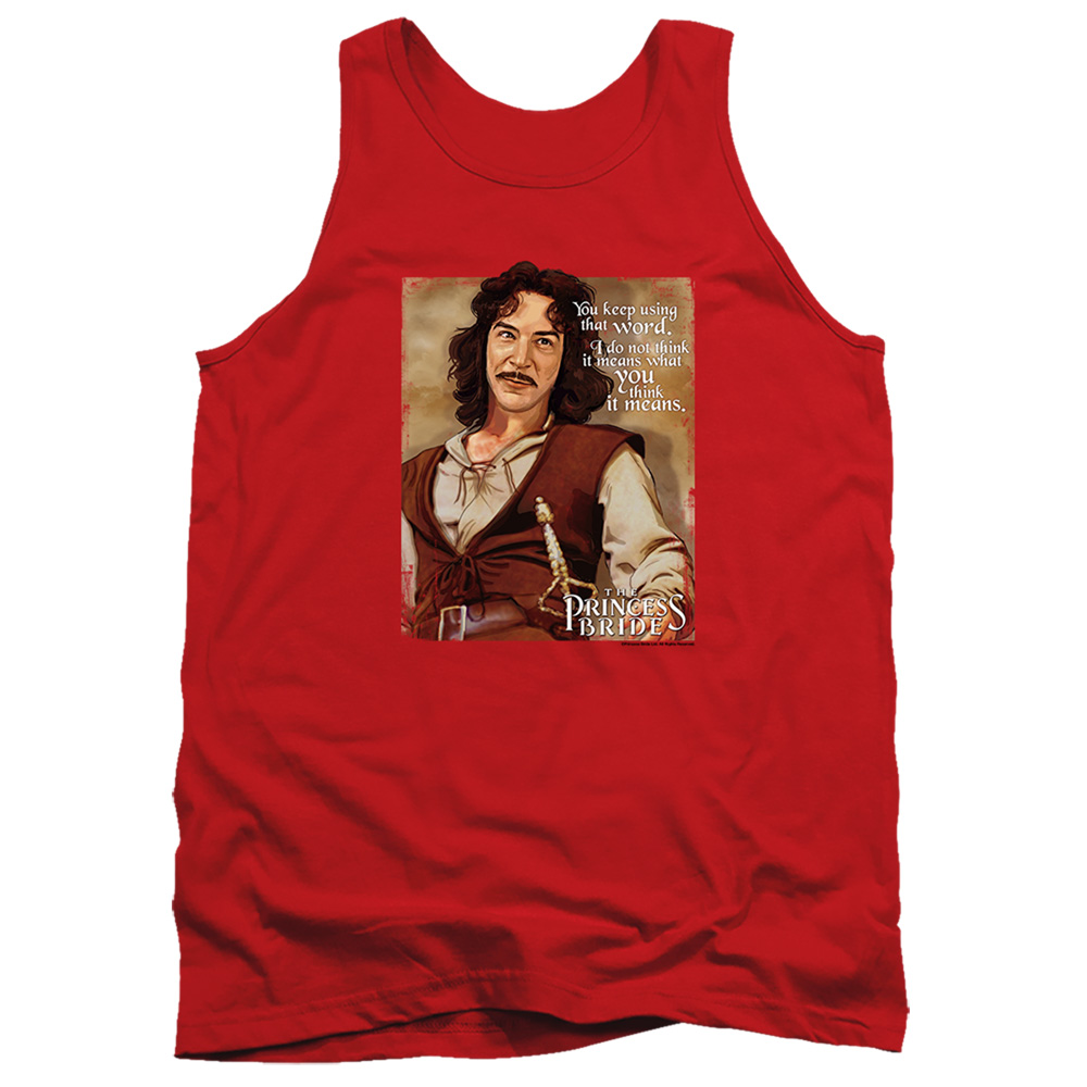 PB159C-TK-2 PB & Word Adult Tank Top, Red - Medium