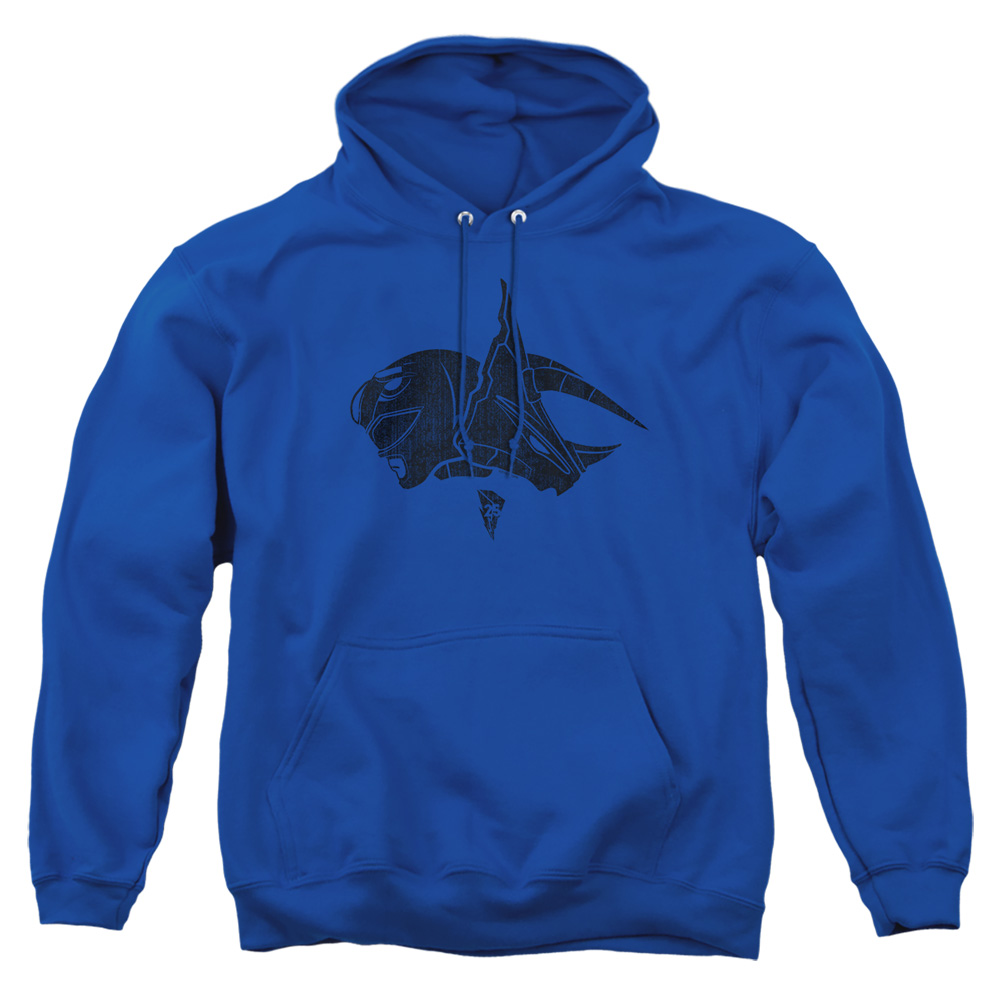 PWR4007-AFTH-2 Power Rangers Blue Adult Pullover Hoodie, Royal - Medium