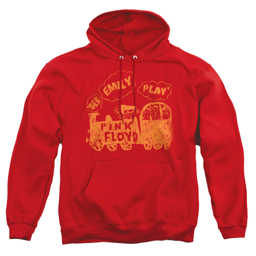PERRY246-AFTH-4 Pink Floyd See Emily Play Adult Pullover Hoodie, Red - Extra Large