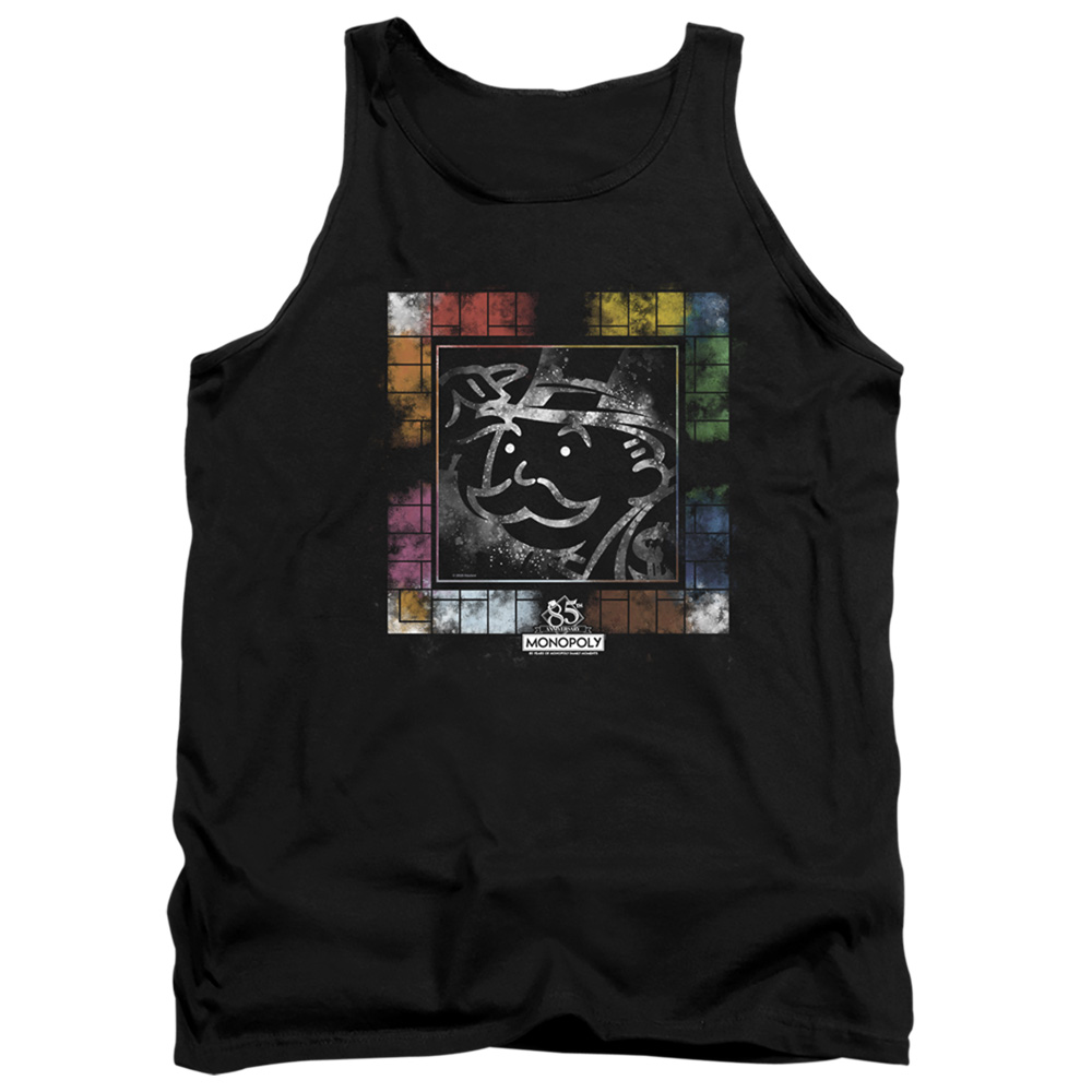 HBRO406-TK-2 Monopoly Dusty Game Board Adult Tank Top, Black - Medium