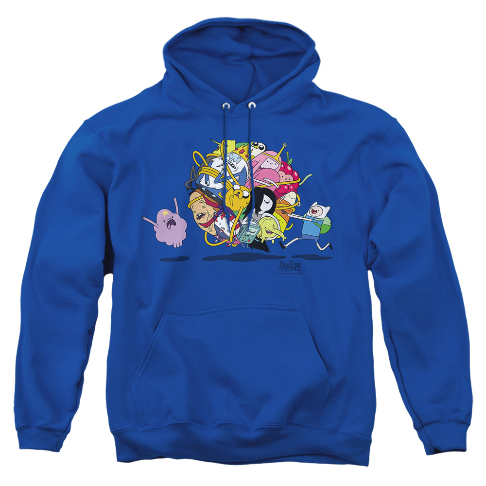 CN202-AFTH-2 Adventure Time Glob Ball Adult Pullover Hoodie, Royal - Medium