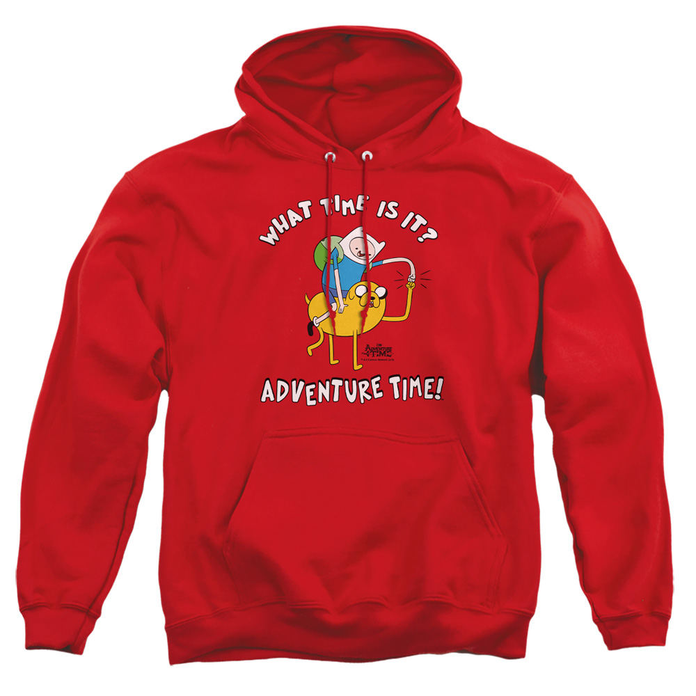 CN285-AFTH-2 Adventure Time Ride Bump Adult Pullover Hoodie, Red - Medium