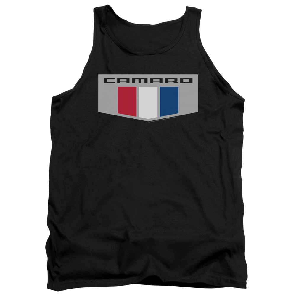 CHV143-TK-2 Chevrolet Chrome Emblem Adult Tank Top, Black - Medium