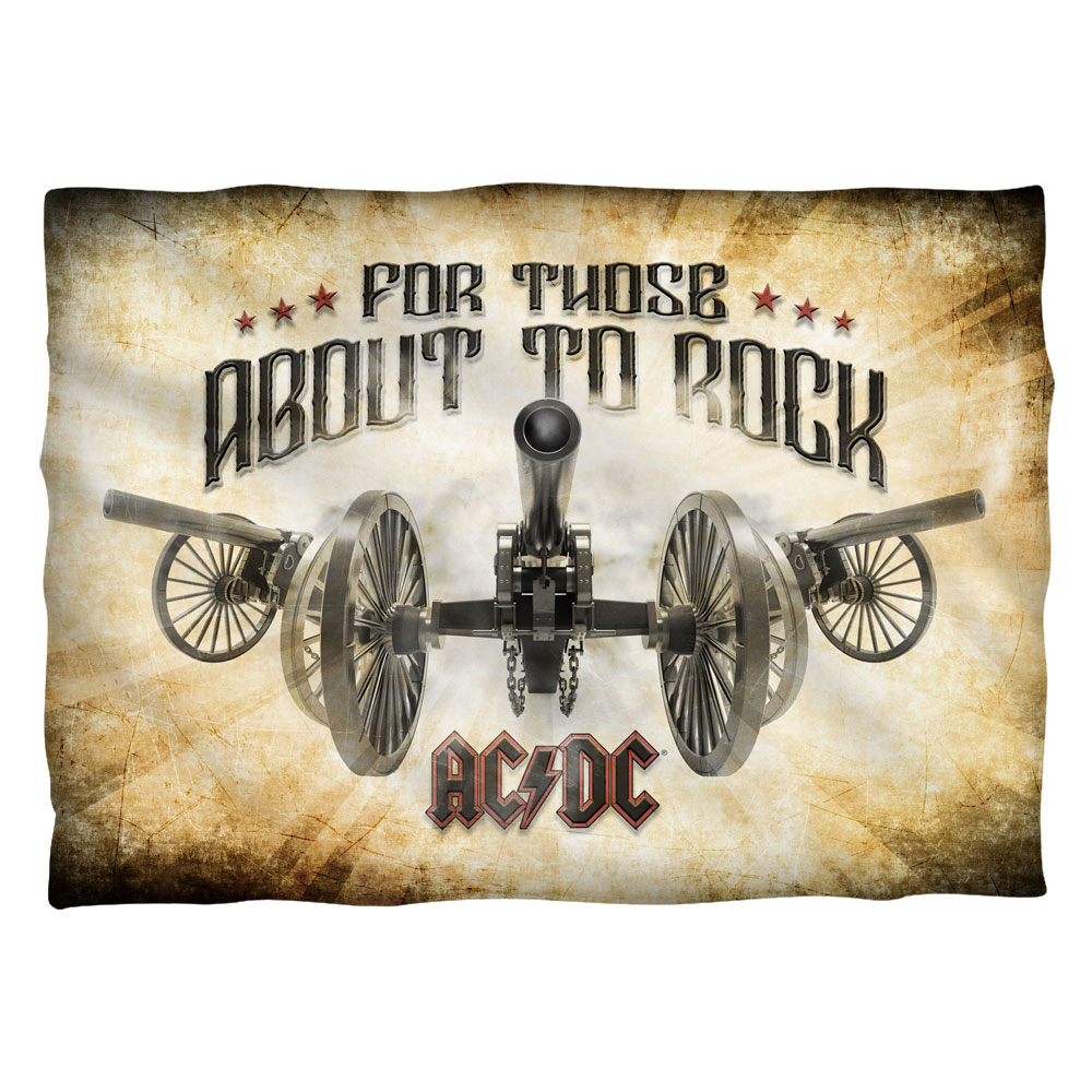 ACDC151FB-PLO1-20x28 20 x 28 in. ACDC Bang Pillow Case, White