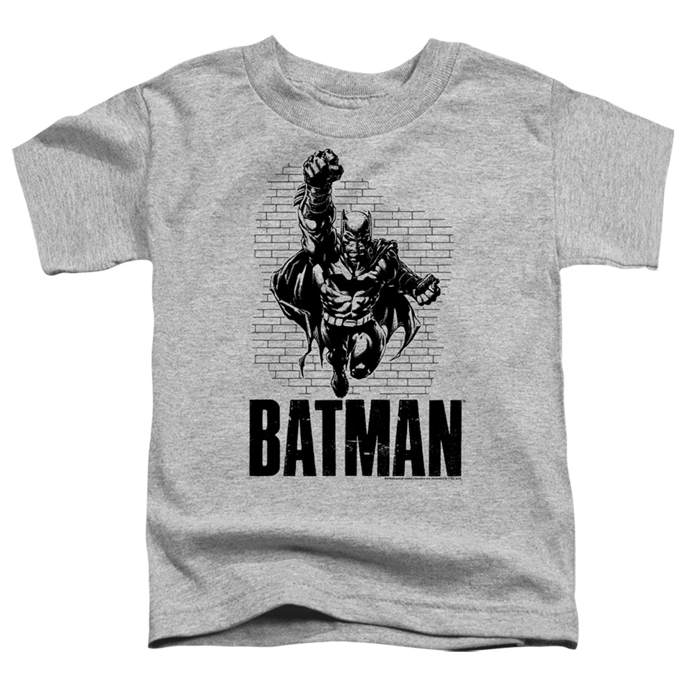 BM3418-TT-2 Batman Attack 1 Toddler Short Sleeve T-Shirt, Athletic Heather - Medium 3T