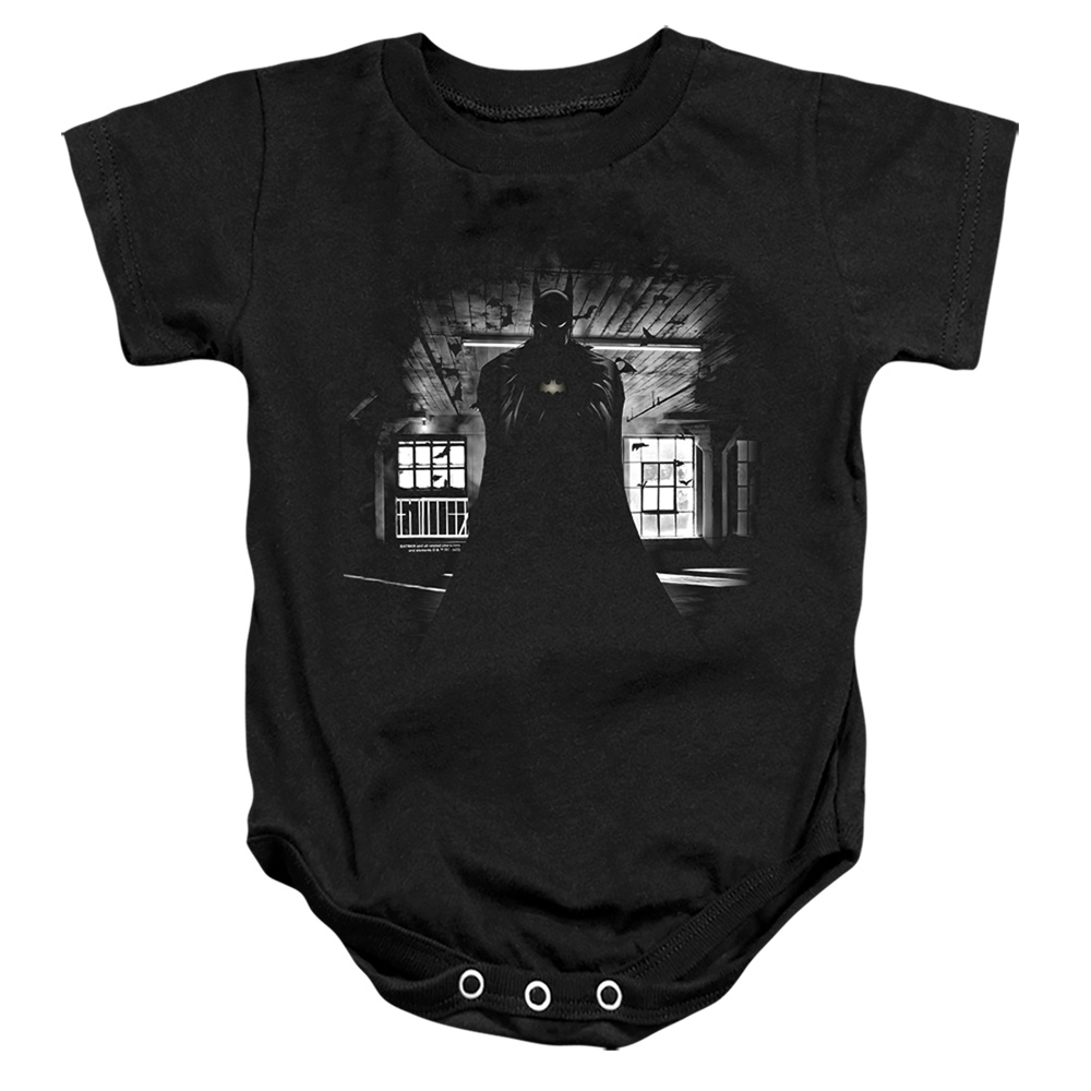 BM3422-SS-1 Batman Dark Infant Snapsuit, Black - Small - 6 Month