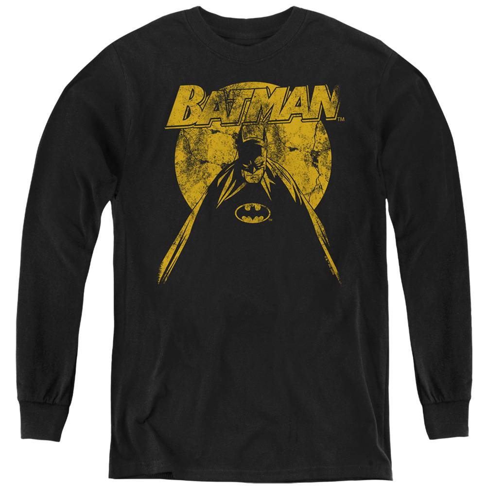BM3430-YL-2 Batman Nightfall 1 Long Sleeve Youth T-Shirt, Black - Medium