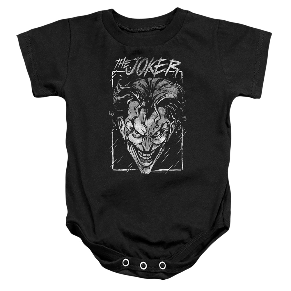 BM3473-SS-3 Batman Joker Storm On Black Infant Snapsuit, Black - Large - 18 Month