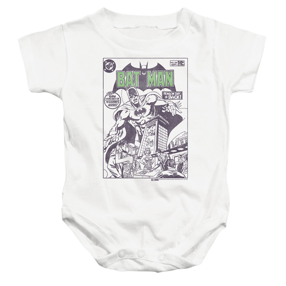 BM3501-SS-2 Batman Yesterdays Heroes 1 Infant Snapsuit, White - Medium - 12 Month