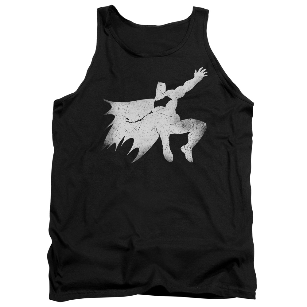 BVS141-TK-2 Batman vs Superman Knight Silhouette Adult Tank Top, Black - Medium