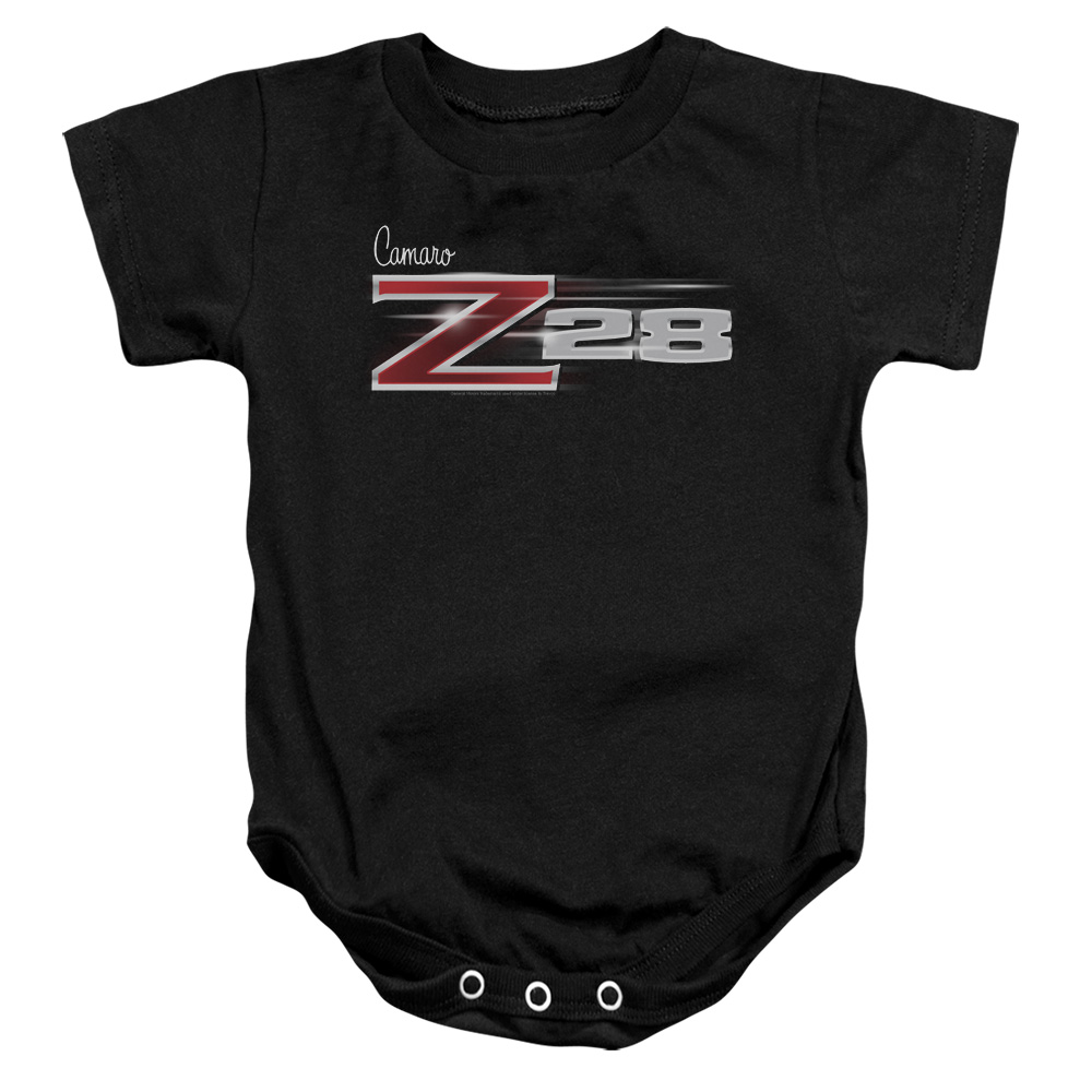 CHV146-SS-2 Chevrolet Z28 Logo Infant Snapsuit, Black - Medium - 12 Month