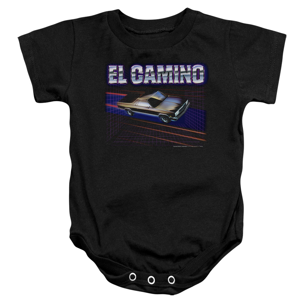 CHV185-SS-2 Chevrolet El Camino 85 Infant Snapsuit, Black - Medium - 12 Month
