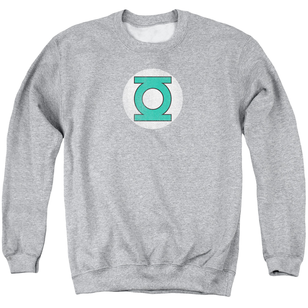 DCO138E-AS-4 DC GL Logo Distressed Adult Crewneck Sweatshirt, Athletic Heather - Extra Large