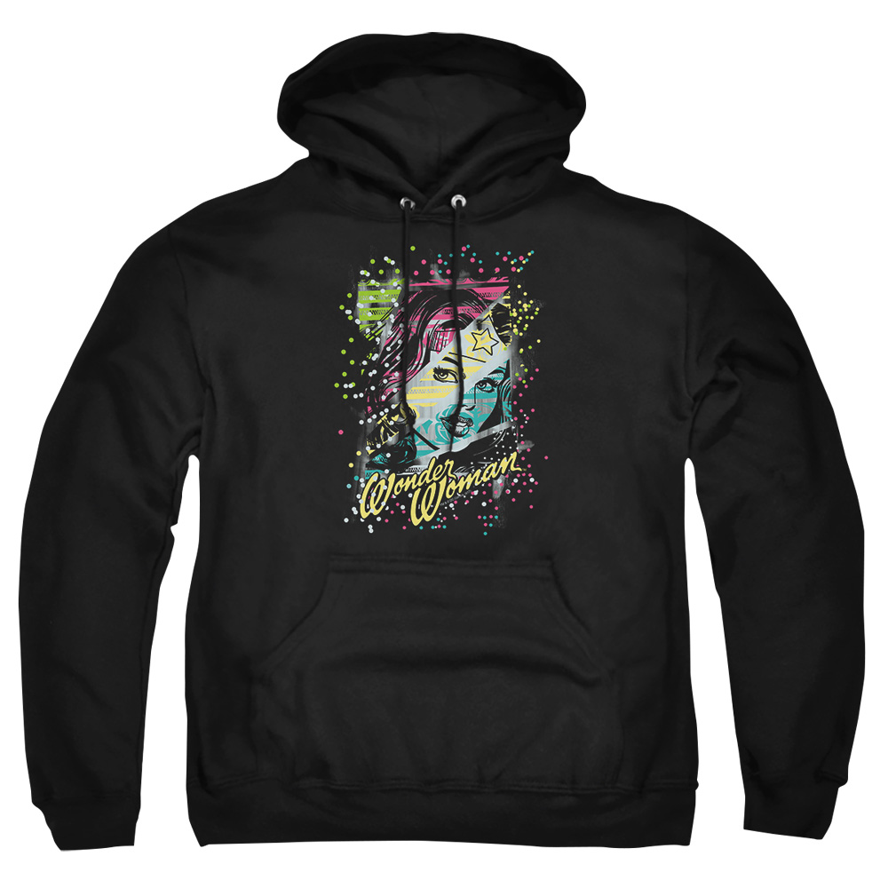 DCO182-AFTH-7 DC Color Block Adult Pullover Hoodie, Black - 4X