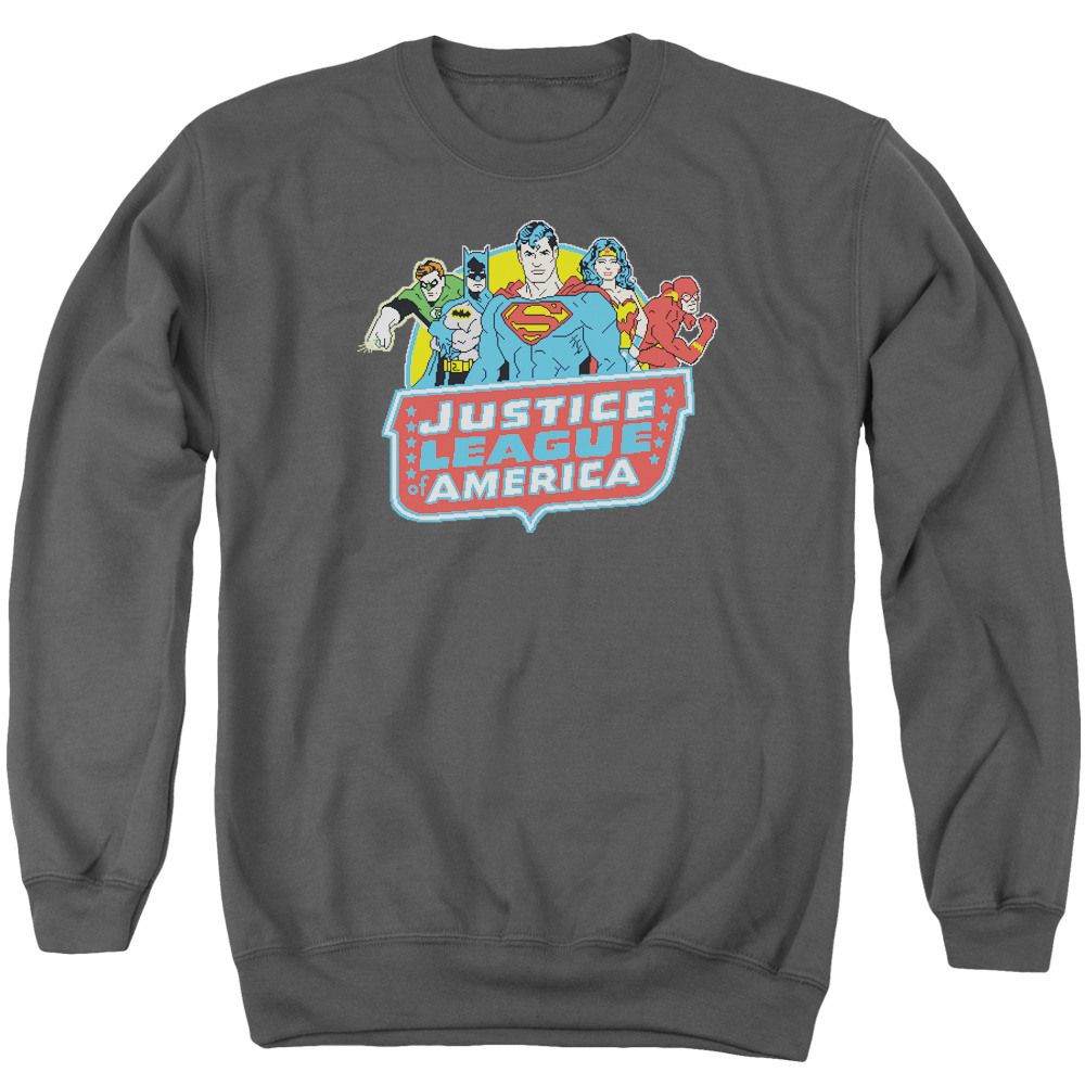 DCO674-AS-2 DC 8 Bit League Adult Crewneck Sweatshirt, Charcoal - Medium