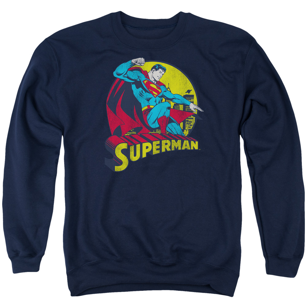 DCO265-AS-2 DC Big Blue Adult Crewneck Sweatshirt, Navy - Medium