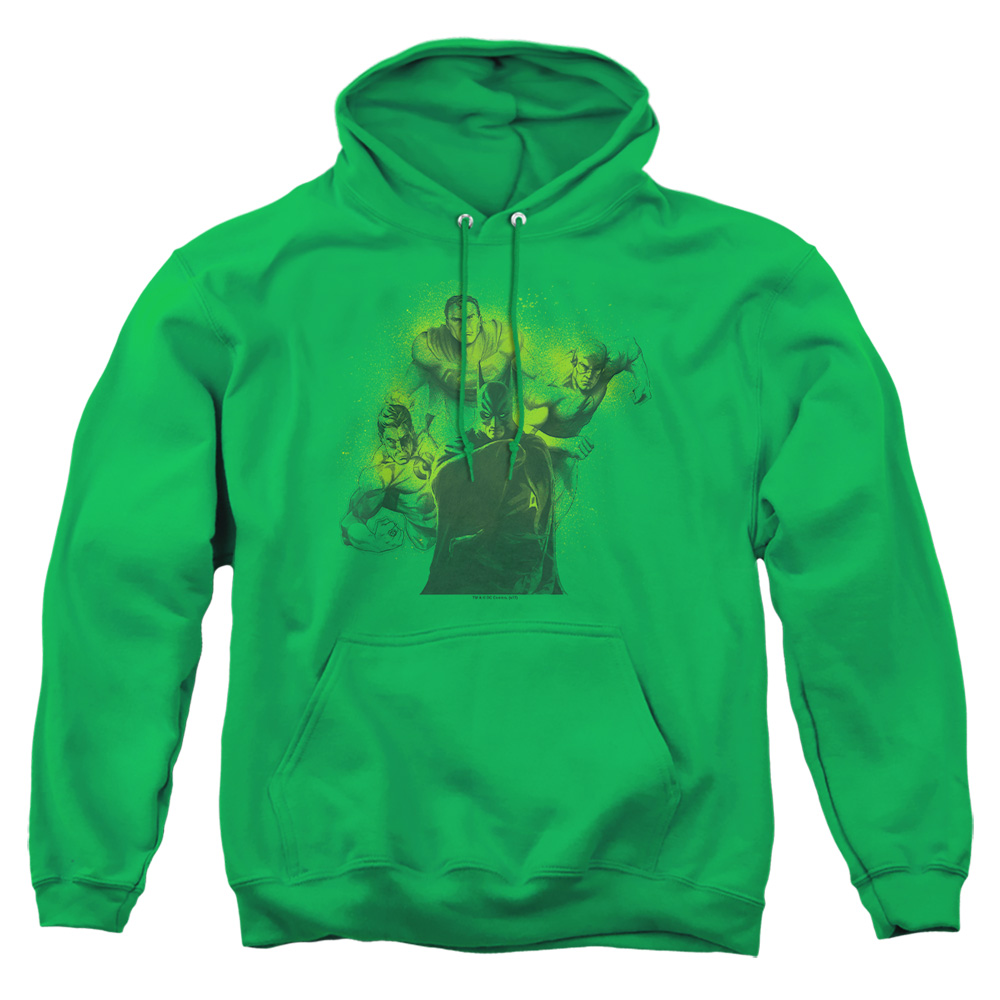 DCO589B-AFTH-2 DCO Spray Sketch League Adult Pullover Hoodie, Kelly Green - Medium