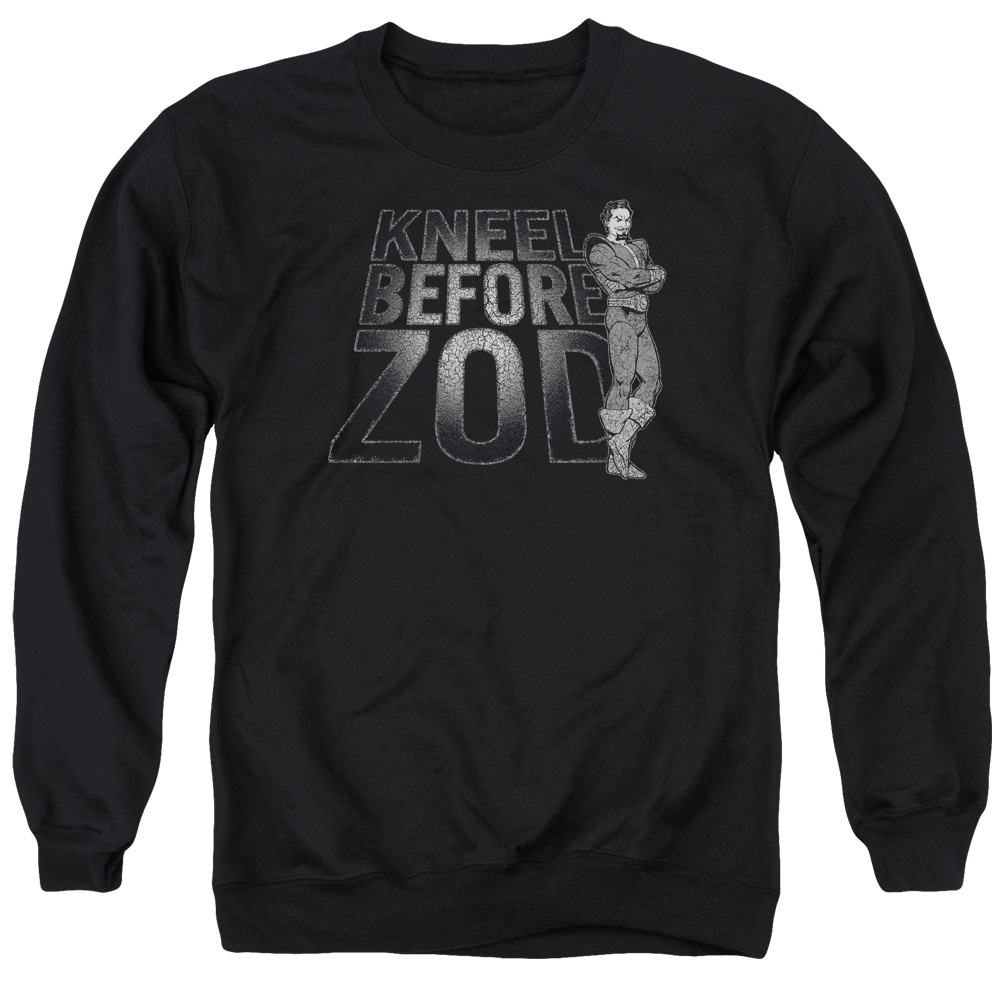 DCO719-AS-2 DC Kneel Zod Adult Crewneck Sweatshirt, Black - Medium