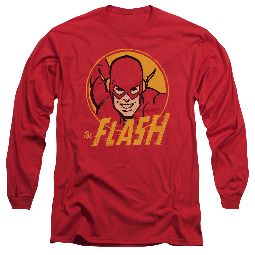 DCO792-AL-6 DC Flash Flash Circle Adult Long Sleeve T-Shirt, Red - 3X