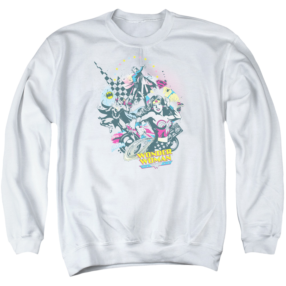 DCO522-AS-2 DC Power Trio Adult Crewneck Sweatshirt, White - Medium