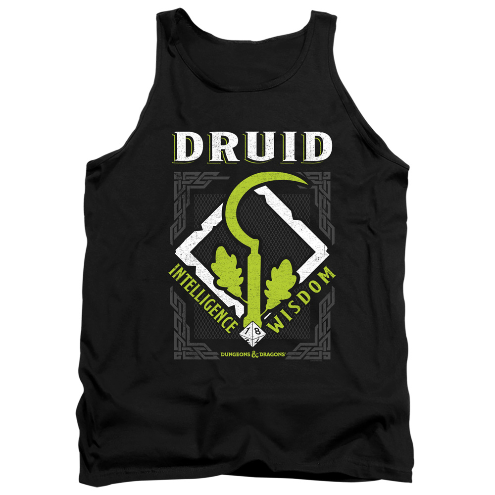 HBRO659-TK-4 Dungeons & Dragons Druid Adult Tank Top, Black - Extra Large