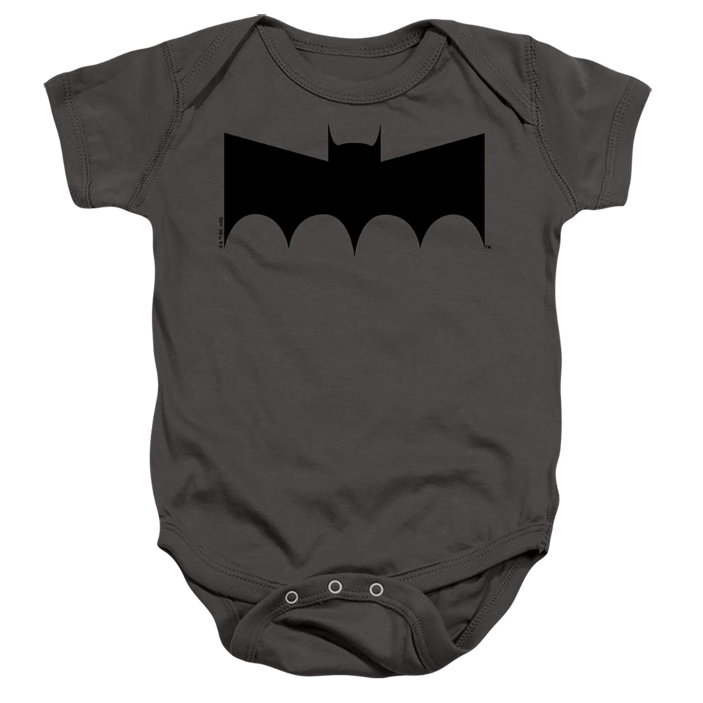 BM3558-SS-2 Batman 50s Logo Infant Snapsuit, Charcoal - Medium - 12 Month