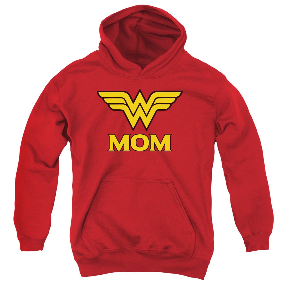DCO892-YFTH-2 DCO Wonder Mom Youth Hooded Sweatshirt, Red - Medium