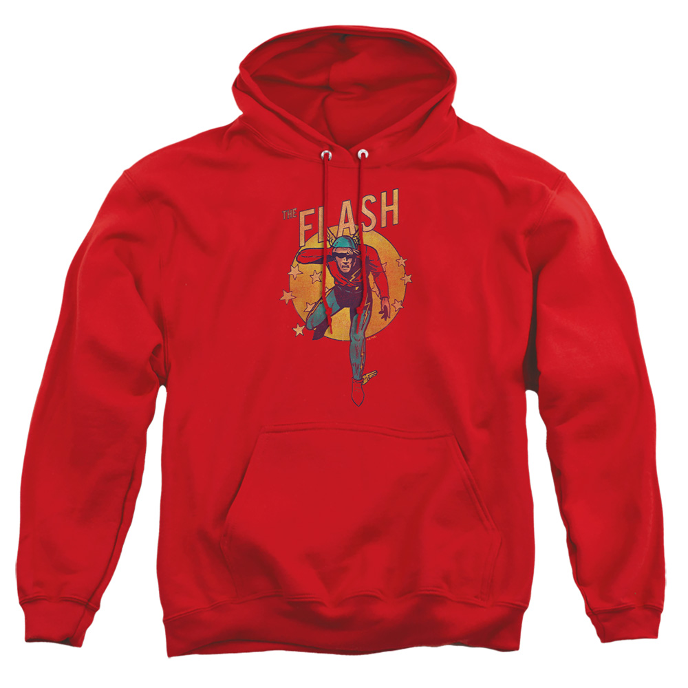 DCO830-AFTH-5 DC Flash Circle & Stars Adult Pullover Hoodie, Red - 2X