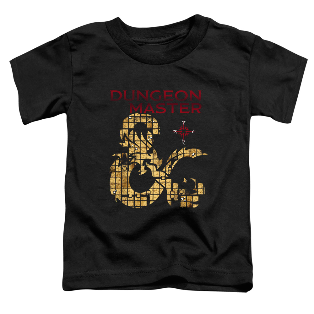 HBRO637-TT-2 Dungeons & Dragons Master Toddler Short Sleeve T-Shirt, Black - Medium 3T