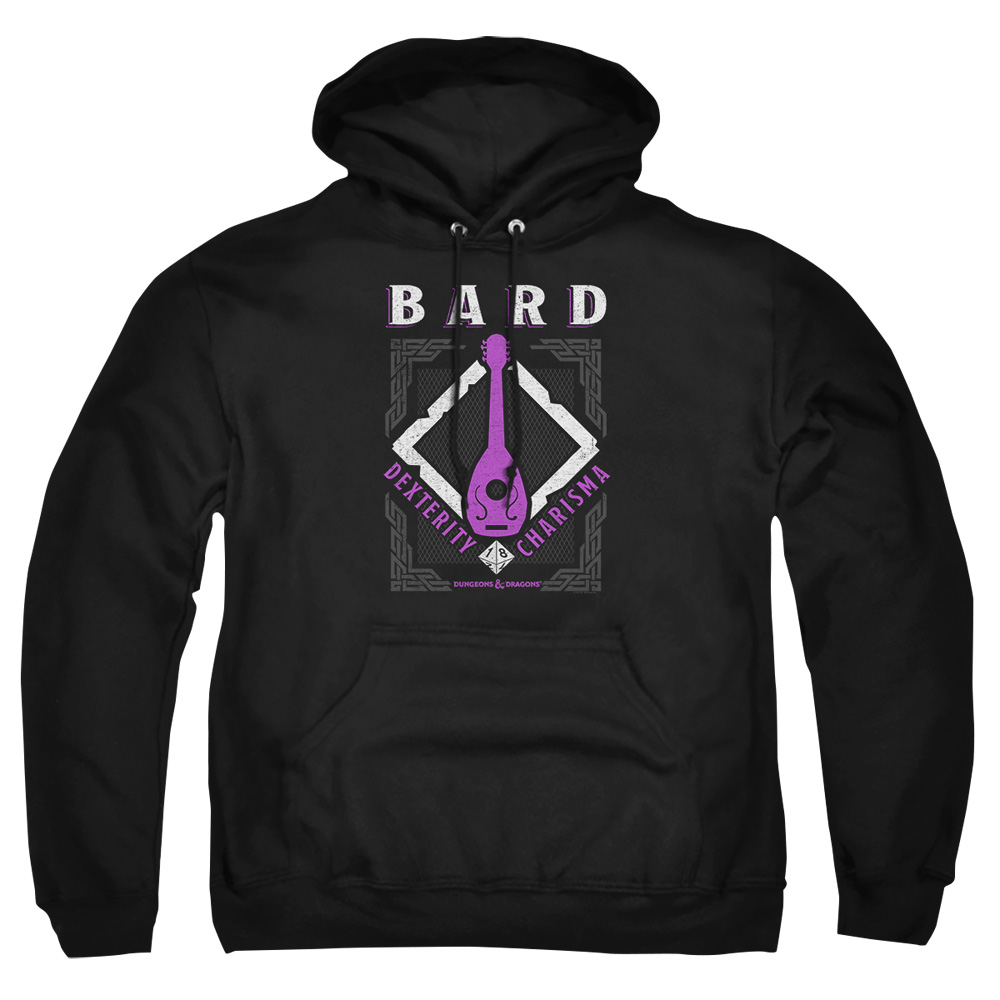 HBRO657-AFTH-2 Dungeons & Dragons Bard Adult Pullover Hoodie, Black - Medium