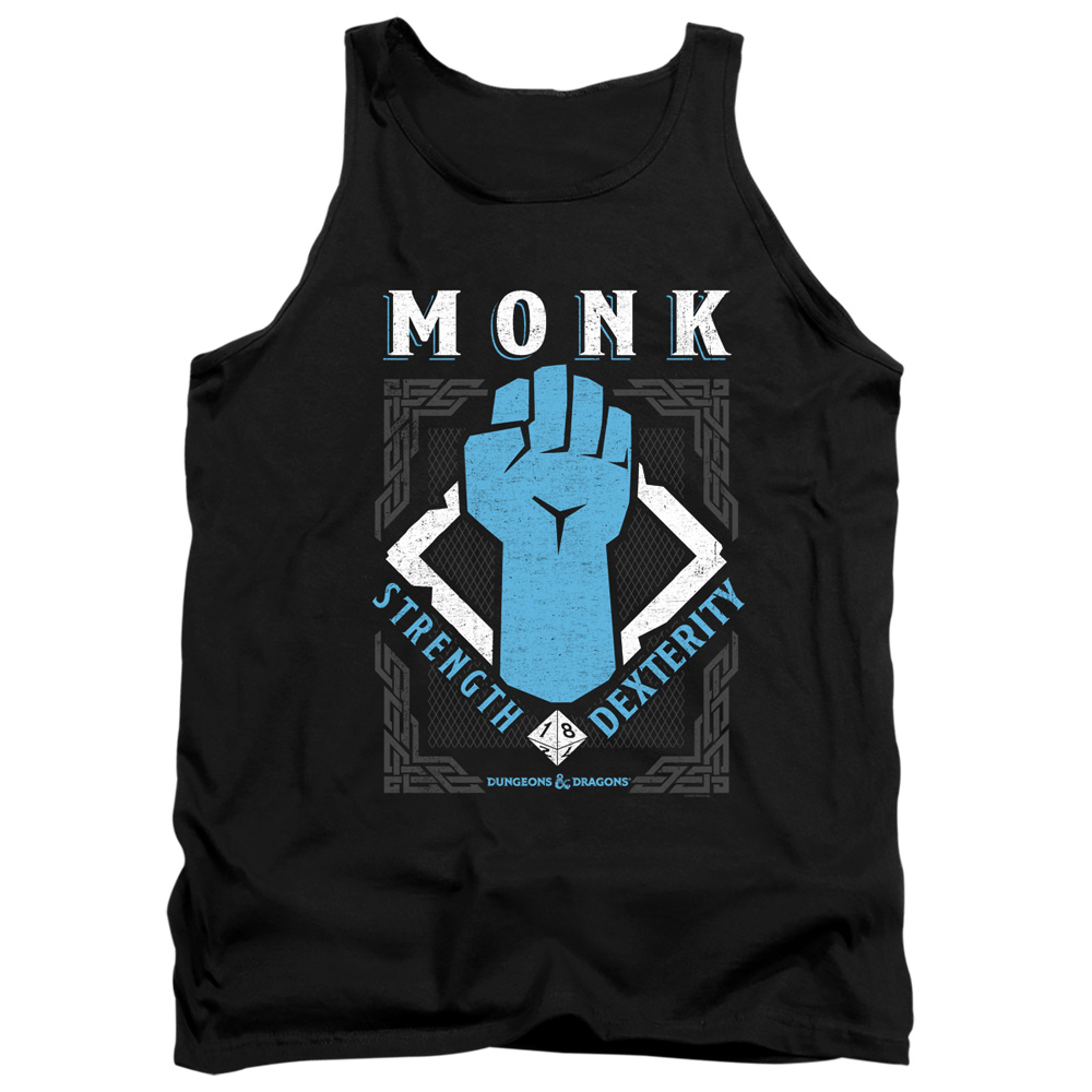 HBRO661-TK-2 Dungeons & Dragons Monk Adult Tank Top, Black - Medium