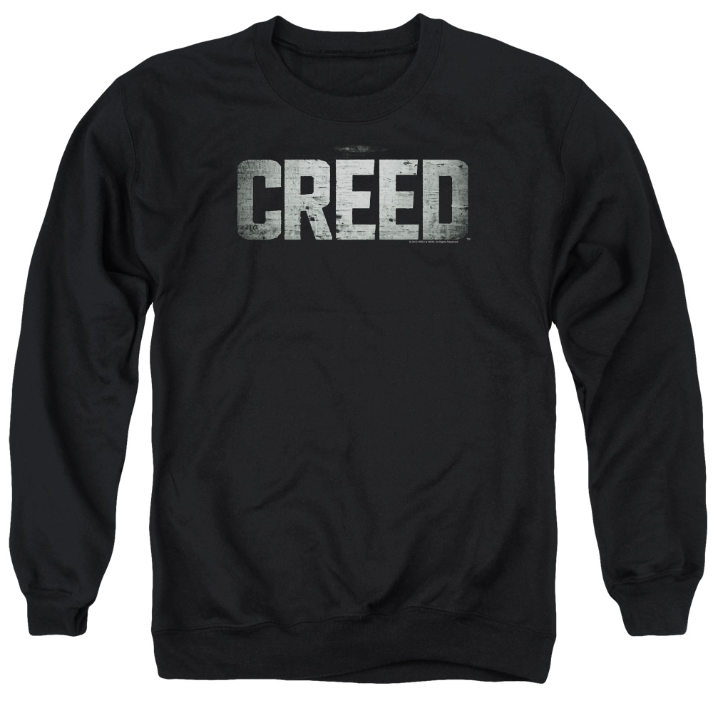 MGM258-AS-2 Creed Logo Adult Crewneck Sweatshirt, Black - Medium