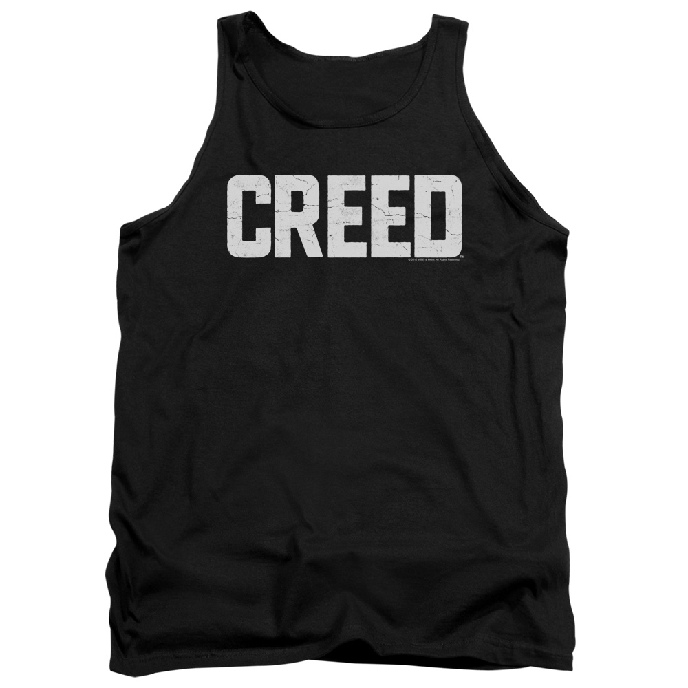 MGM262C-TK-2 Creed Cracked Logo Adult Tank Top, Black - Medium