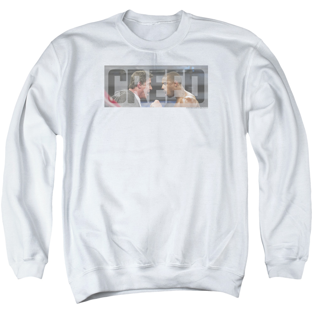 MGM264-AS-2 Creed Pep Talk Adult Crewneck Sweatshirt, White - Medium