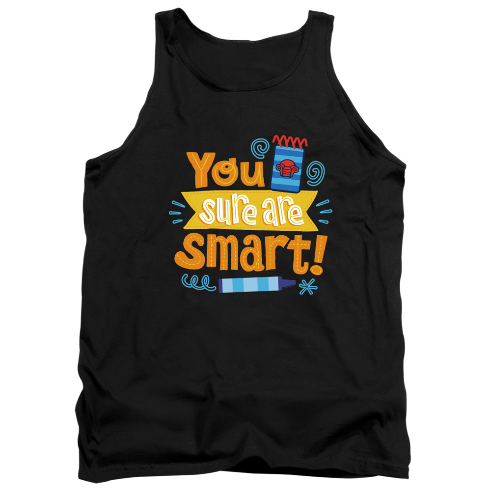 NICK401-TK-1 Blues Clues & You You Sure Are Smart Adult Tank Top, Black - Small