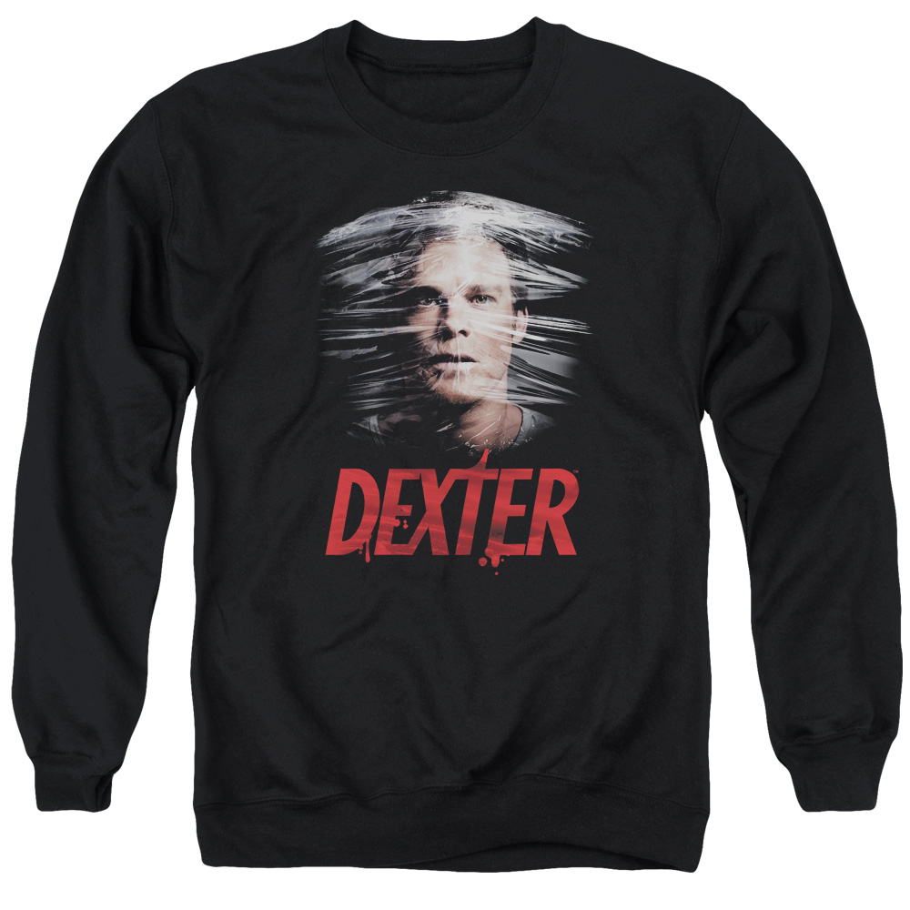 SHO502-AS-2 Dexter Plastic Wrap Adult Crewneck Sweatshirt, Black - Medium