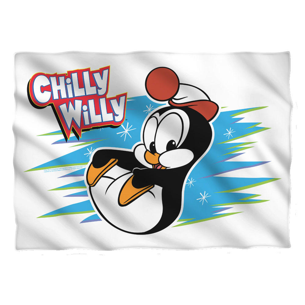 UNI883-PLO1-0 20 x 28 in. Chilly Willy Chilly Pillow Case, White
