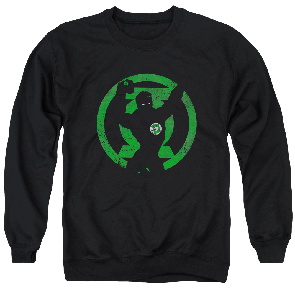 GL373-AS-1 DC GL Symbol Knockout Adult Crewneck Sweatshirt, Black - Small