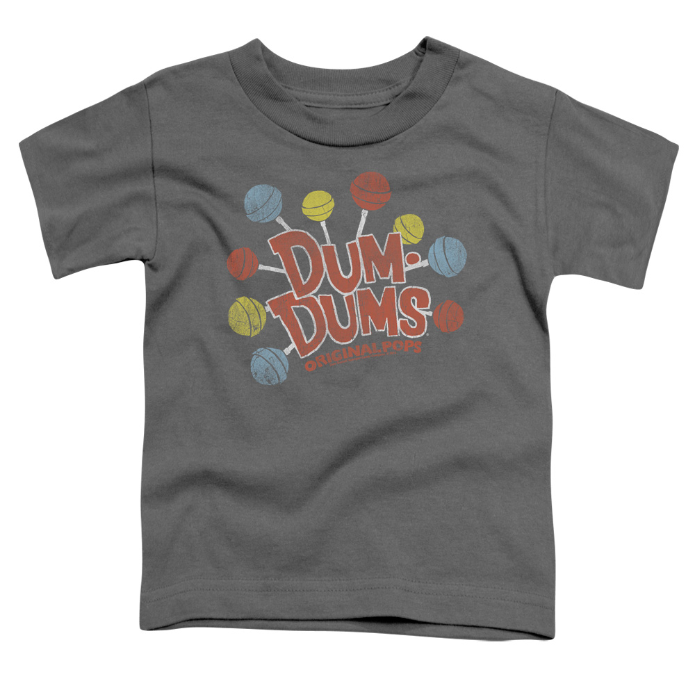 DUM111TT3 Dum Dums Original Pops Toddler Short Sleeve TShirt Charcoal  Large 4T