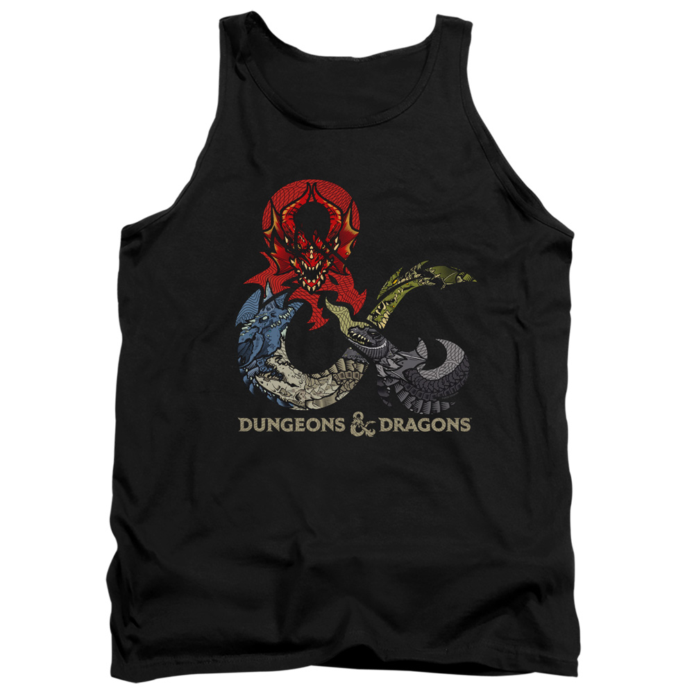HBRO753-TK-2 Dungeons & Dragons Adult Tank Top, Black - Medium