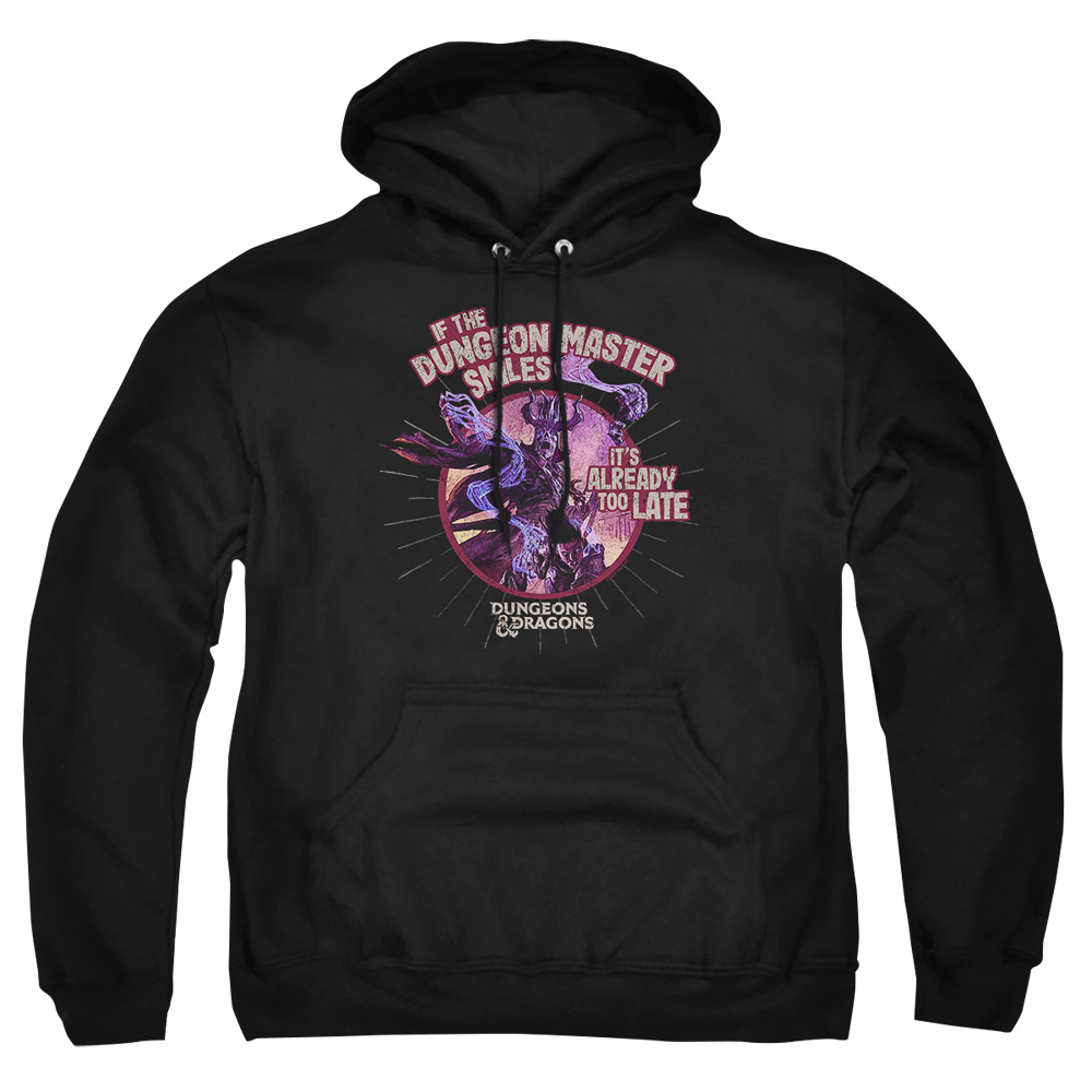 HBRO756-AFTH-6 Dungeons & Dragons Master Smiles Adult Pullover Hoodie, Black - 3X
