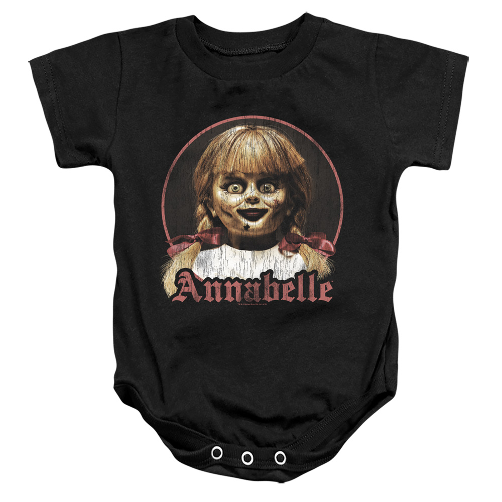 WBM911-SS-2 Annabelle Portrait Infant Snapsuit, Black - Medium - 12 Month